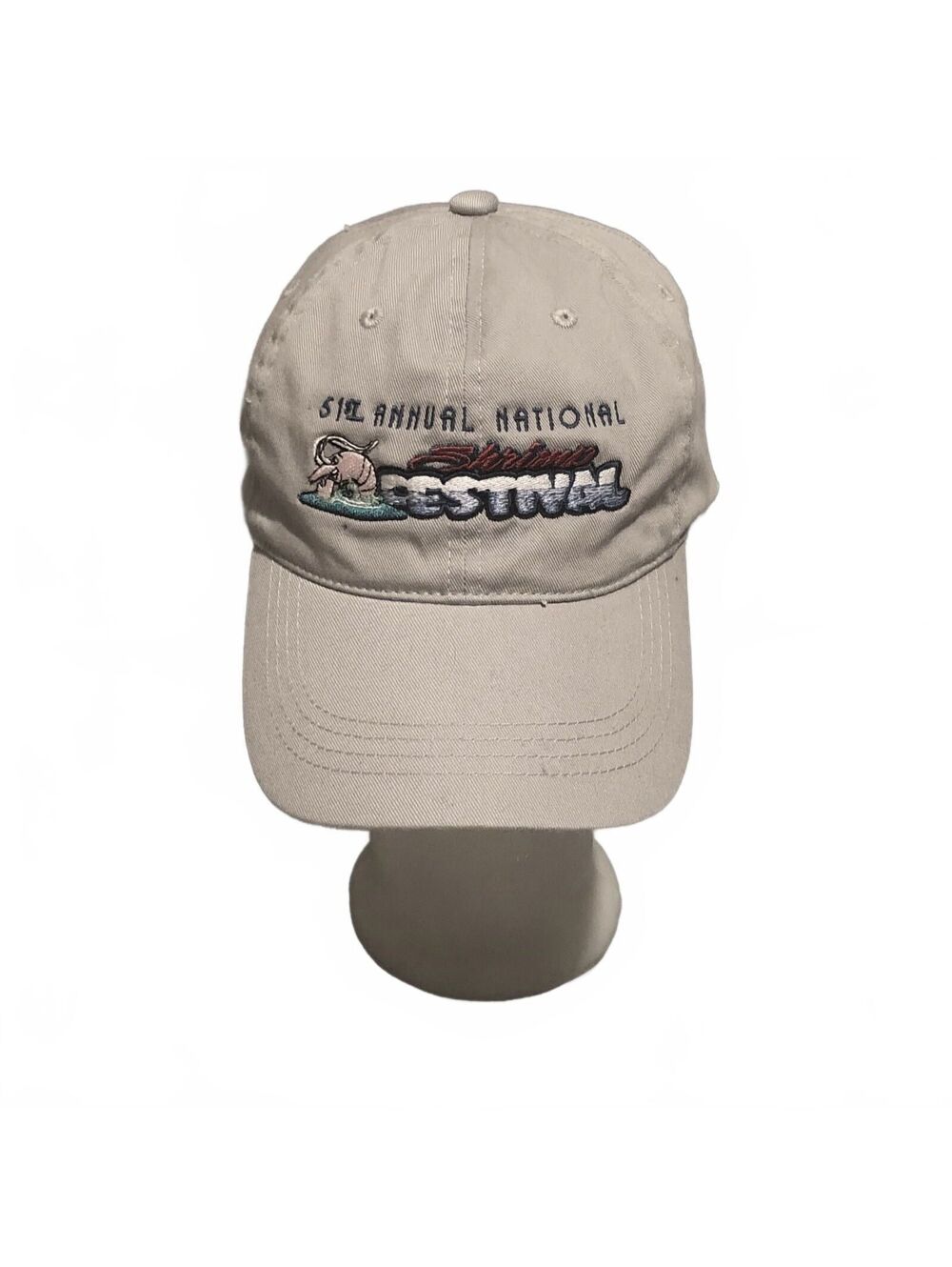 51st Annual National Shrimp Festival Baseball Cap Hat Adjustable Gray